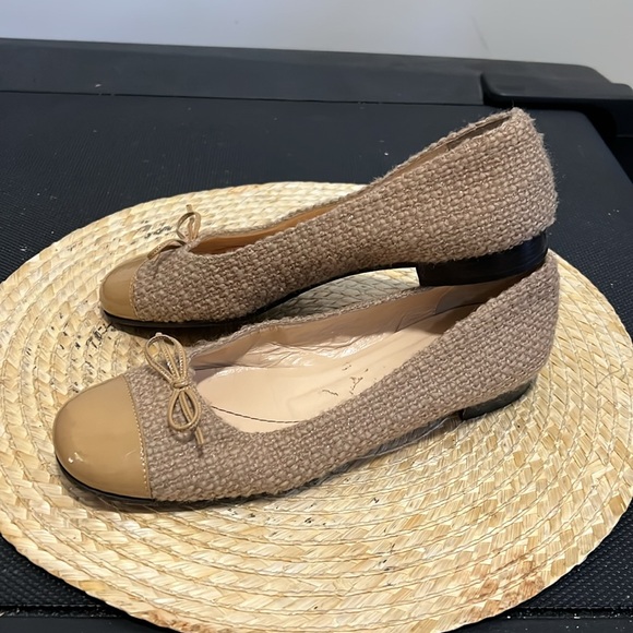 Kate Spade Tweed Bow Ballet Flat Slipon Shoes Size 7.5 - Picture 3 of 8